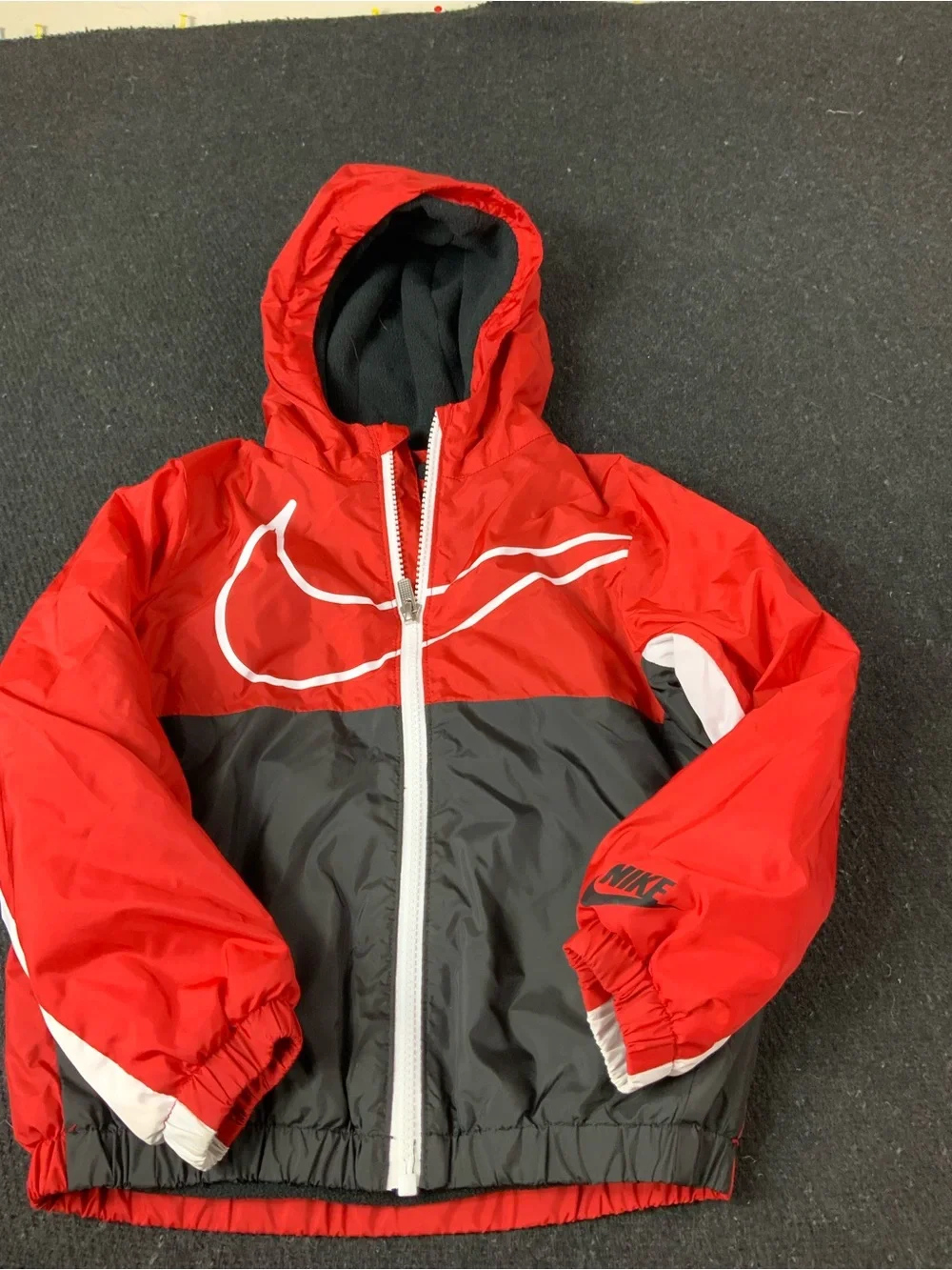 Nike Boys 3T 4T Windbreaker Jacket Lot 2 Full Zip Windrunner Big Swoosh Hooded